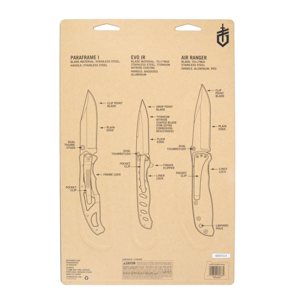 COPY - Brand New in Package Gerber Greatest Hits 3 pack knife set - Picture 2 of 8